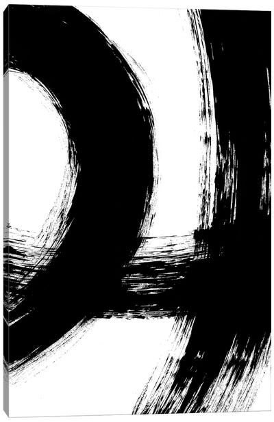 Path of Zen No. 1 Canvas Art Print - Black & White Abstract Art
