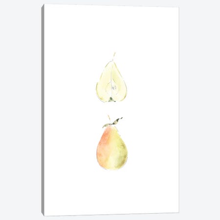 Pear Slice Canvas Print #SEL34} by Melissa Selmin Art Print