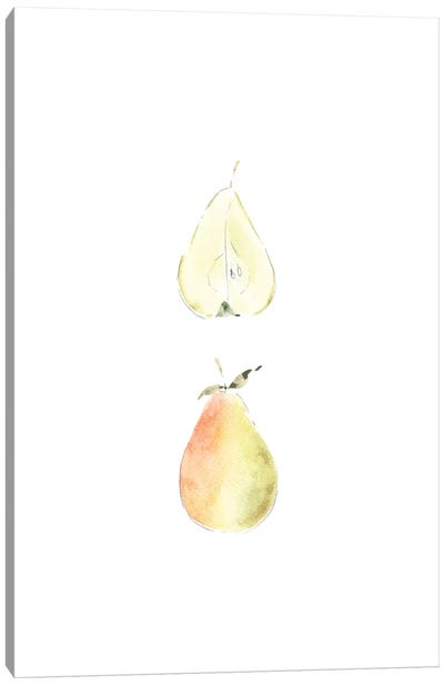 Pear Slice Canvas Art Print - Melissa Selmin