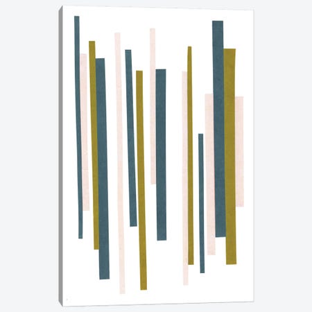 Retro Stripes No. 2 Canvas Print #SEL43} by Melissa Selmin Canvas Print