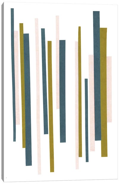 Retro Stripes No. 2 Canvas Art Print - Linear Abstract Art