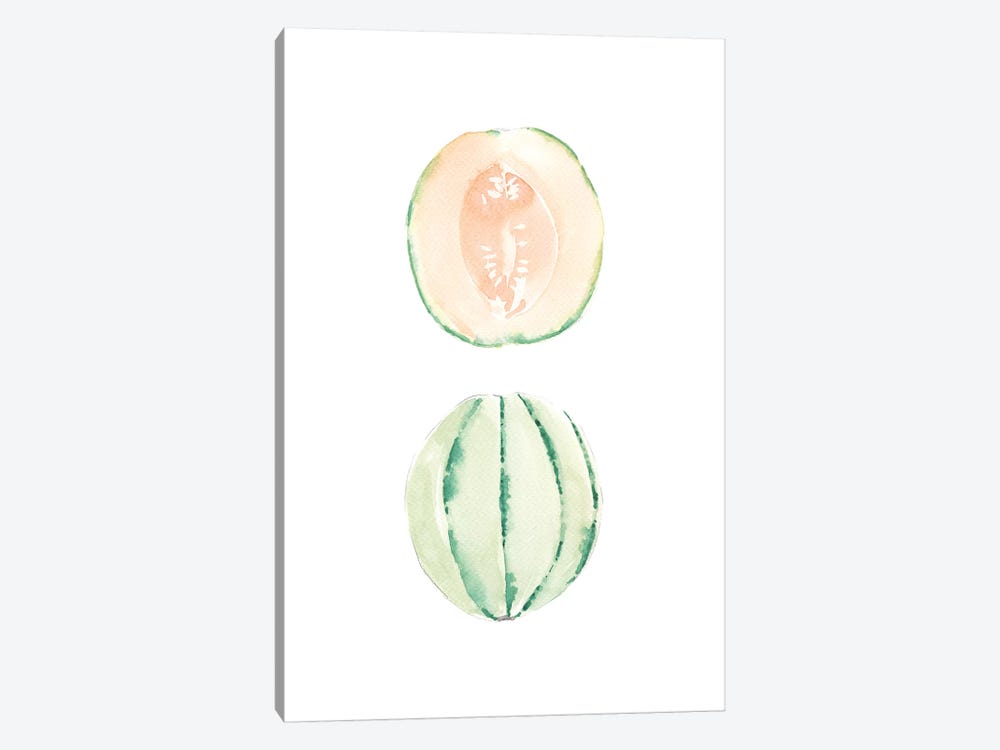 Cantaloupe Slice by Melissa Selmin 1-piece Canvas Art Print