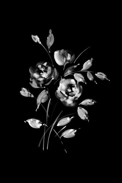 Minimalist Paintings: White Bouquet by Melissa Selmin