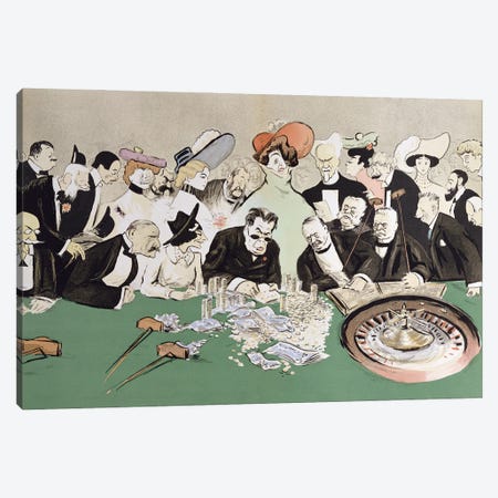 Gamblers In The Casino At Monte-Carlo, c.1910 Canvas Print #SEM3} by Sem Canvas Art
