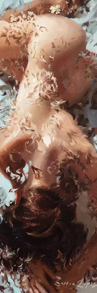 Bathroom Nudes: Painted Roses - Falling In Love by Sergio Lopez