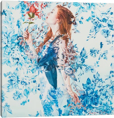 Painted Roses - Pax Canvas Art Print - Sergio Lopez