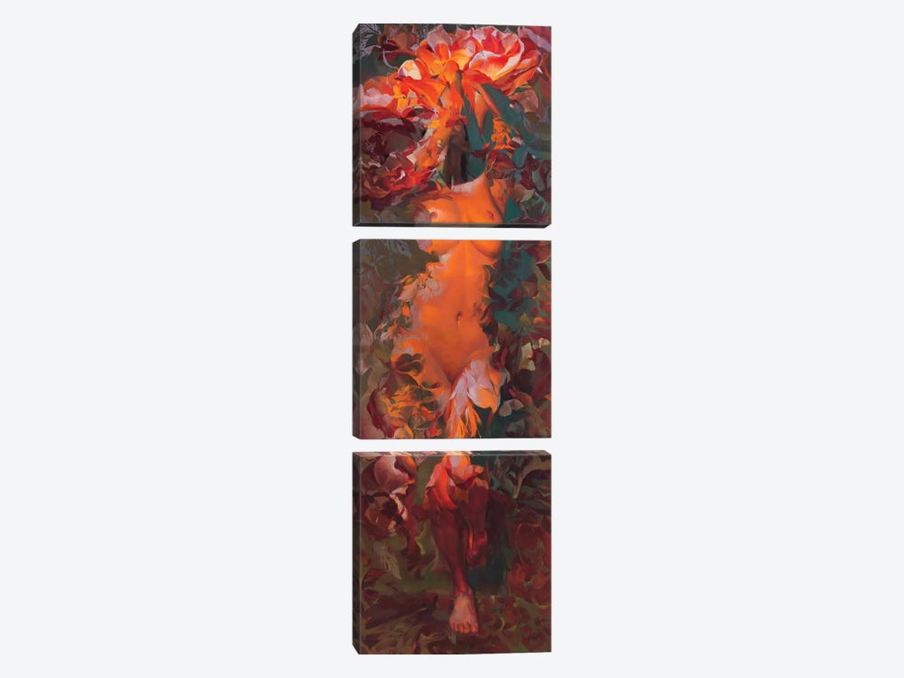 Crimson Glory by Sergio Lopez 3-piece Canvas Wall Art