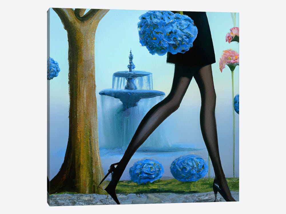 Blue Park by Surrealistly 1-piece Canvas Art Print