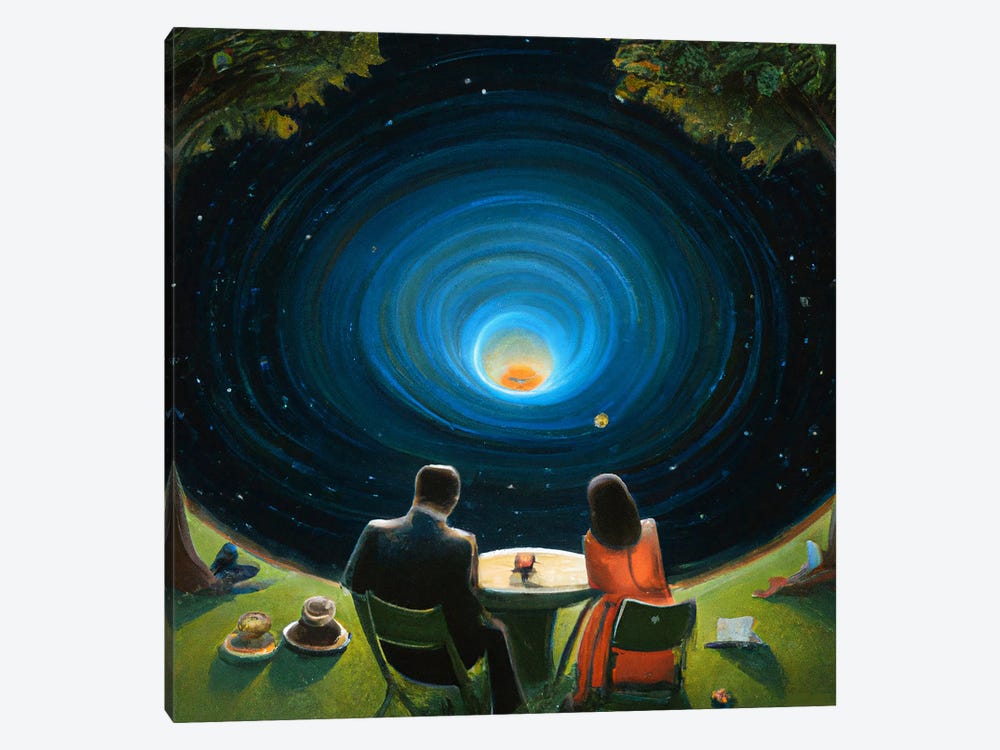 Spiral Night by Surrealistly 1-piece Canvas Wall Art