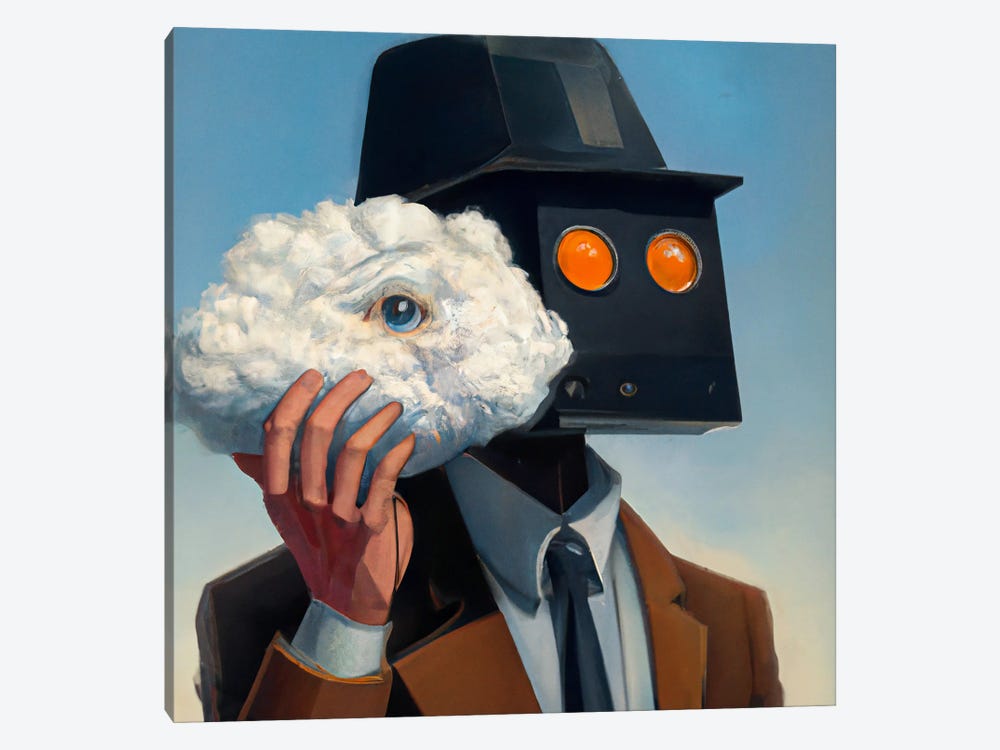 Cloud Vision by Surrealistly 1-piece Canvas Art Print