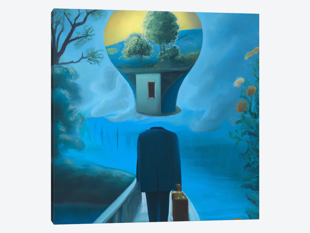 Unknown Traveler by Surrealistly 1-piece Canvas Art Print