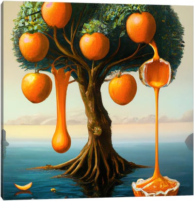Fresh Juice Canvas Art Print - Orange Art