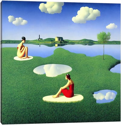 Field Of Dreams Canvas Art Print - Similar to Salvador Dali