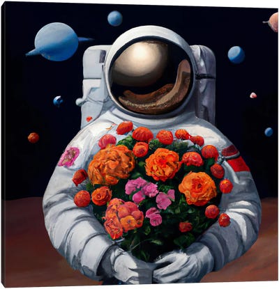 From Mars With Love Canvas Art Print - Solar System Art