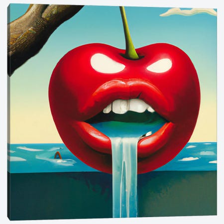 Sour Cherry Canvas Print #SEU42} by Surrealistly Canvas Art