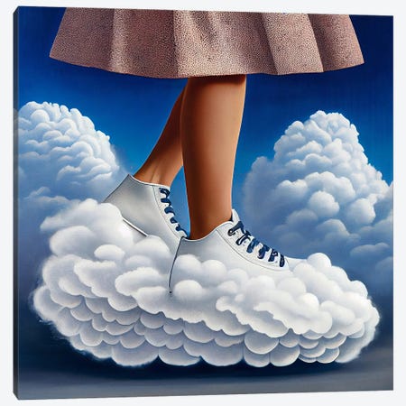 Clouds Walk Canvas Print #SEU43} by Surrealistly Canvas Artwork