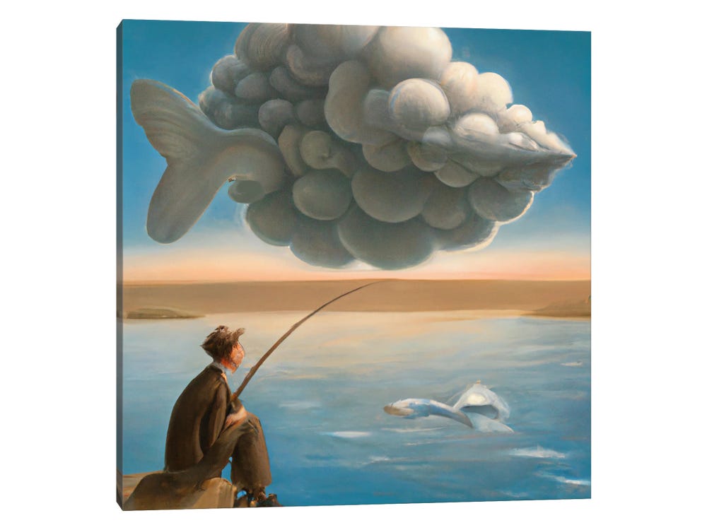 Cloud Fish ( Sports > Fishing art) - 24x24x.25