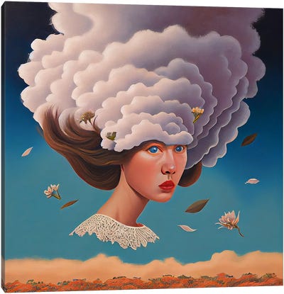 Clouded Beauty Canvas Art Print - Surrealistly