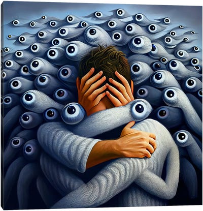 Entangled In The Gaze Canvas Art Print - Surrealistly