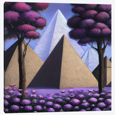 Egyptian Pyramids Canvas Print #SEU54} by Surrealistly Canvas Artwork