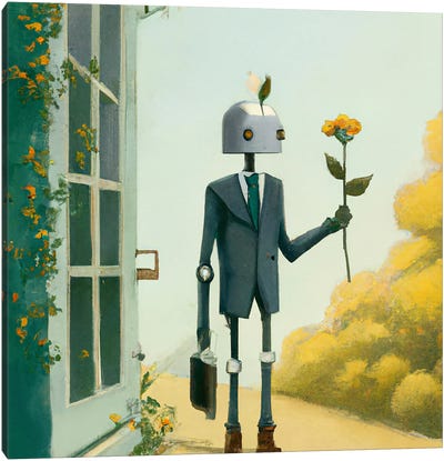 Home From Work Canvas Art Print - Surrealistly