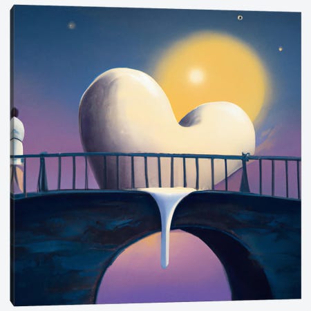 Melting Love Canvas Print #SEU68} by Surrealistly Canvas Wall Art