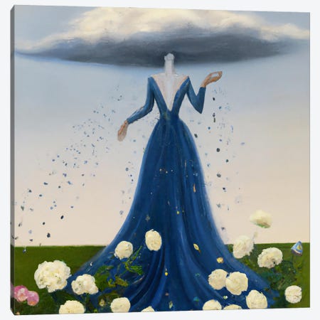 Queen Of Rain Canvas Print #SEU73} by Surrealistly Canvas Print
