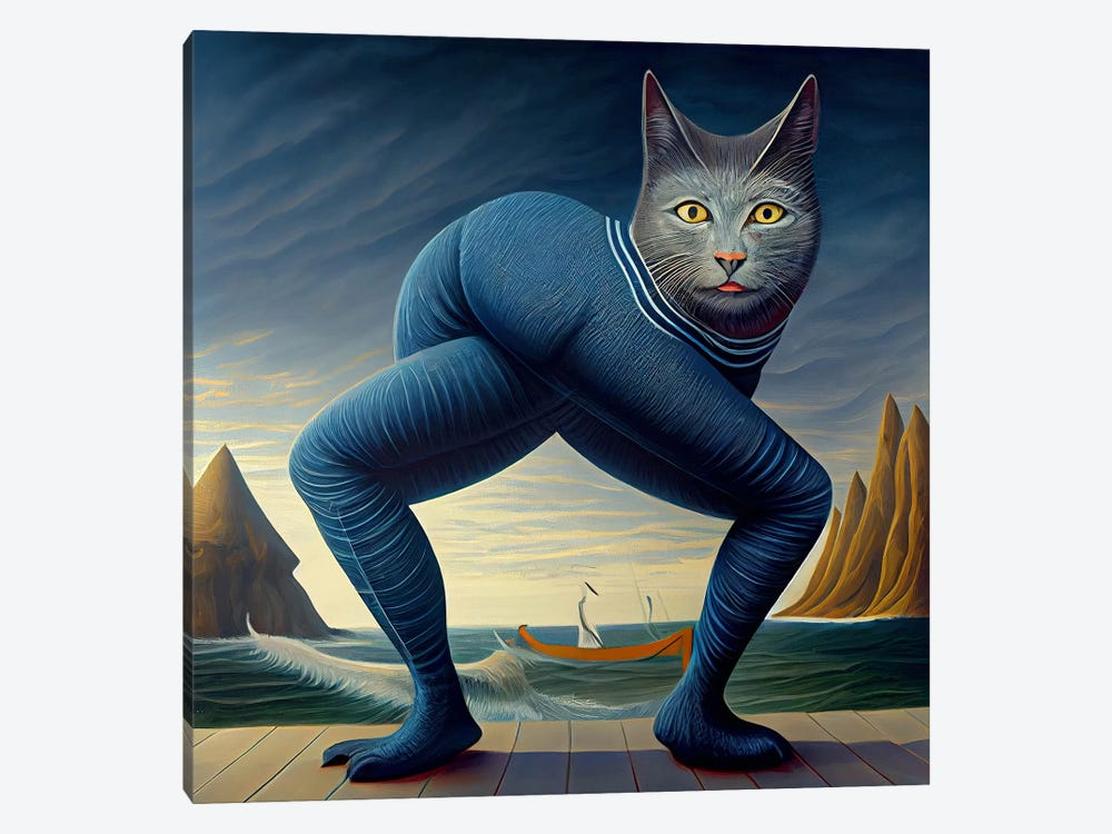 Flexi Feline by Surrealistly 1-piece Canvas Wall Art