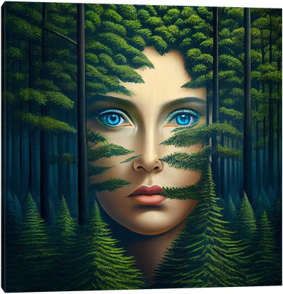 Forest Muse Canvas Art Print - Surrealistly