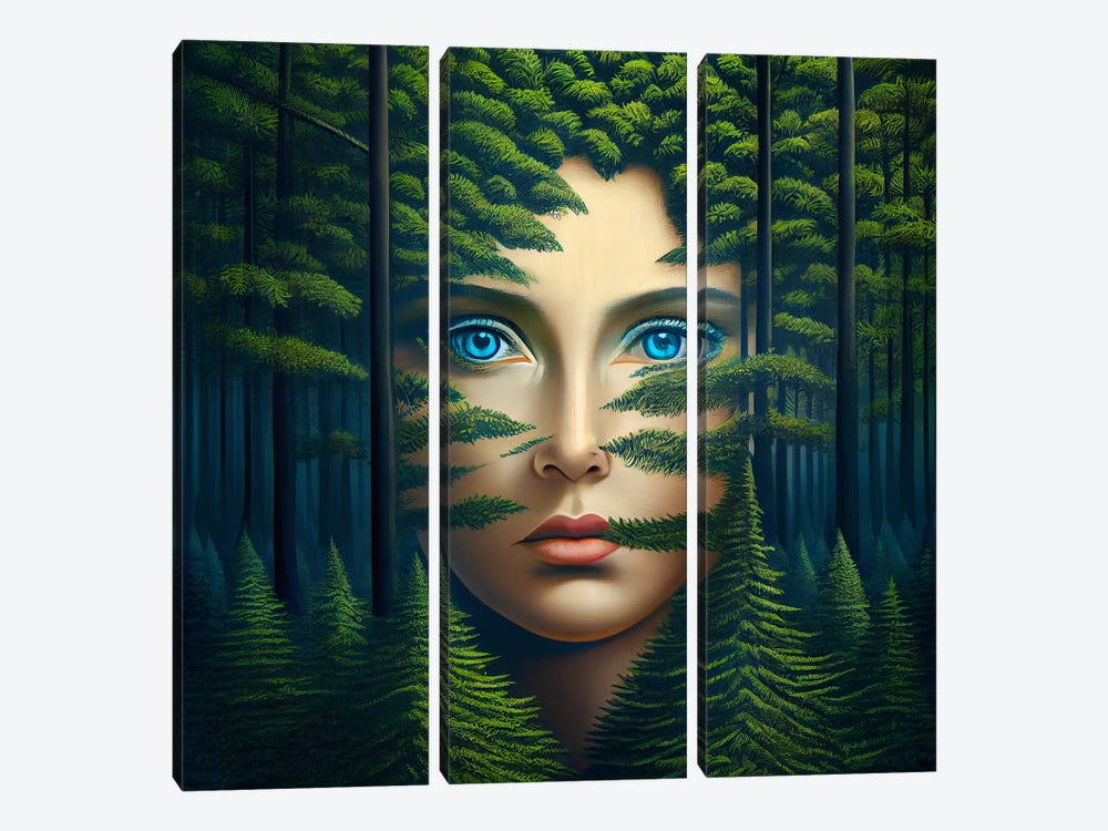 Forest Muse by Surrealistly 3-piece Canvas Wall Art