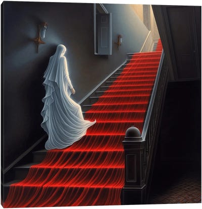 Lost Reflection Canvas Art Print - Stairs & Staircases