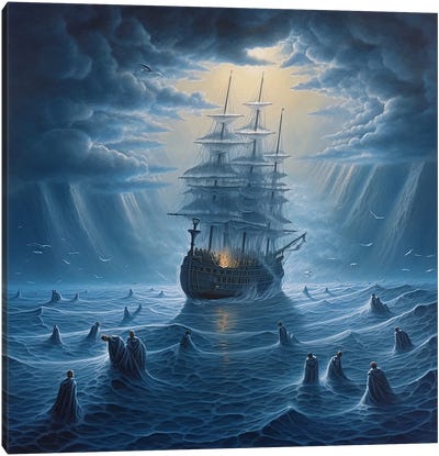 Phantom Voyage Canvas Art Print - Ghost Art