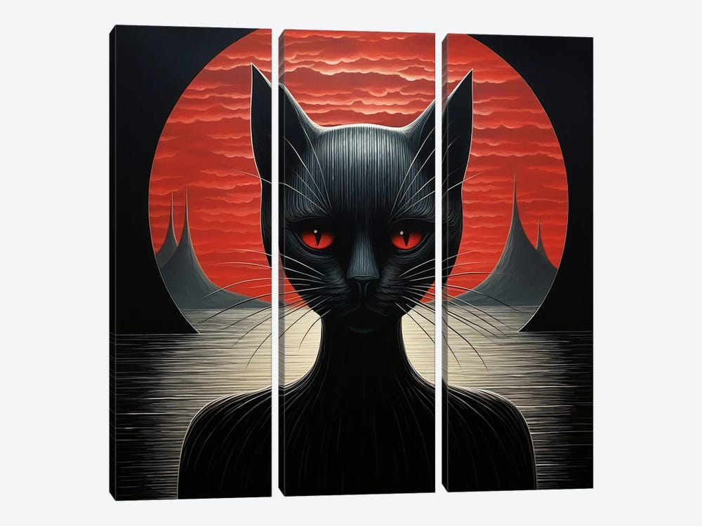 Red by Surrealistly 3-piece Canvas Art Print