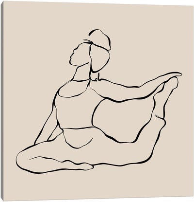 Mermaid Yoga Canvas Art Print - SEWNPRESS
