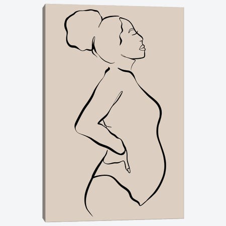 Her Womb Canvas Print #SEW34} by SEWNPRESS Canvas Wall Art