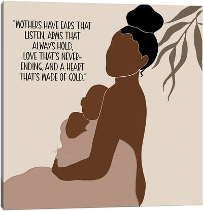 Mother's Poem Canvas Art Print - Unconditional Love