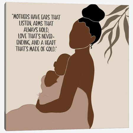 Mother's Poem Canvas Print #SEW38} by SEWNPRESS Art Print