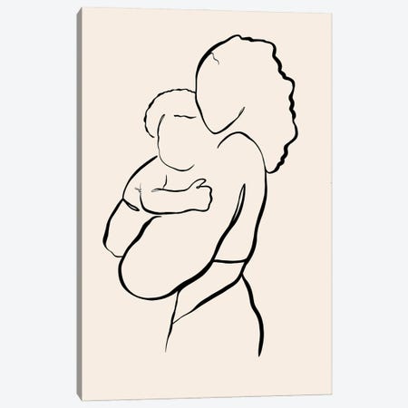 Boy Mom Canvas Print #SEW39} by SEWNPRESS Canvas Print