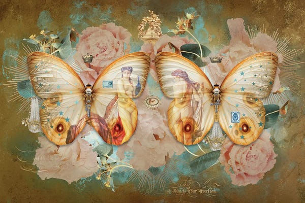 Butterflies and Flowers: Metamorphoses XX by André Sanchez