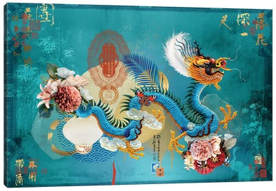 Zhulong Canvas Art Print - Dragon Art