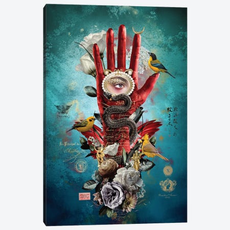 The Red Right Hand Canvas Print #SEZ61} by André Sanchez Canvas Art Print