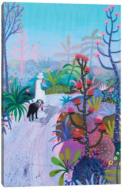 Sweet Road In The Fog Canvas Art Print - Jungles