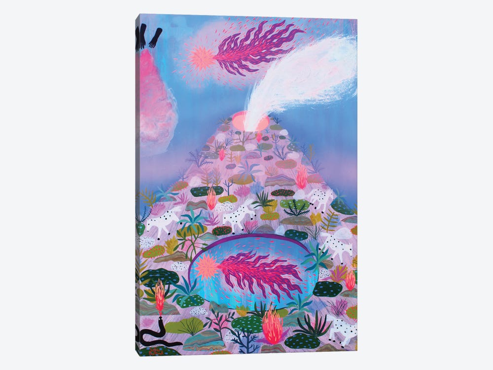 The Energy Of The Pink Volcano by Sofia Battisti 1-piece Canvas Art Print