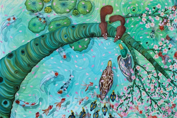 Sofia Battisti: Cherry Tree Snowing by Sofia Battisti