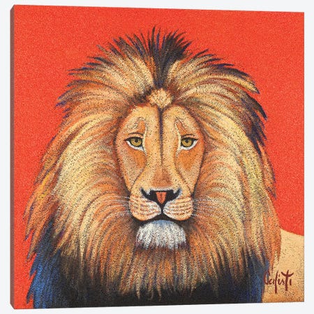 Lion Canvas Print #SFC17} by Stefano Calisti Canvas Artwork