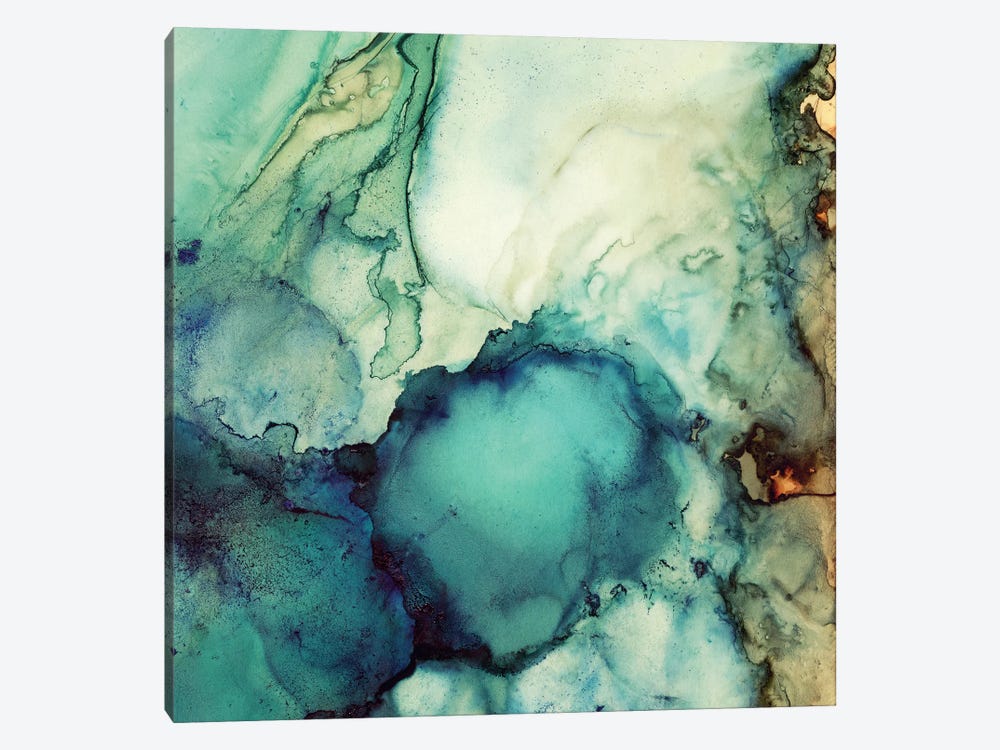 Teal Abstract by SpaceFrog Designs 1-piece Canvas Wall Art