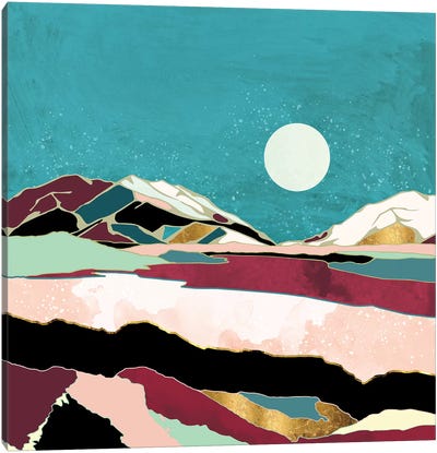 Teal Sky Canvas Art Print - Jewel Tones