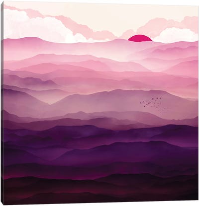 Ultra Violet Day Canvas Art Print - Scandinavian Décor