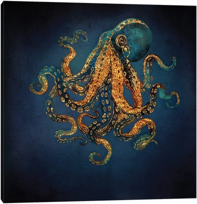 Underwater Dream IV Canvas Art Print - Pantone 2020 Classic Blue
