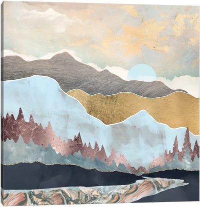Winter Light Canvas Art Print - Scandinavian Décor